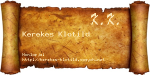 Kerekes Klotild névjegykártya